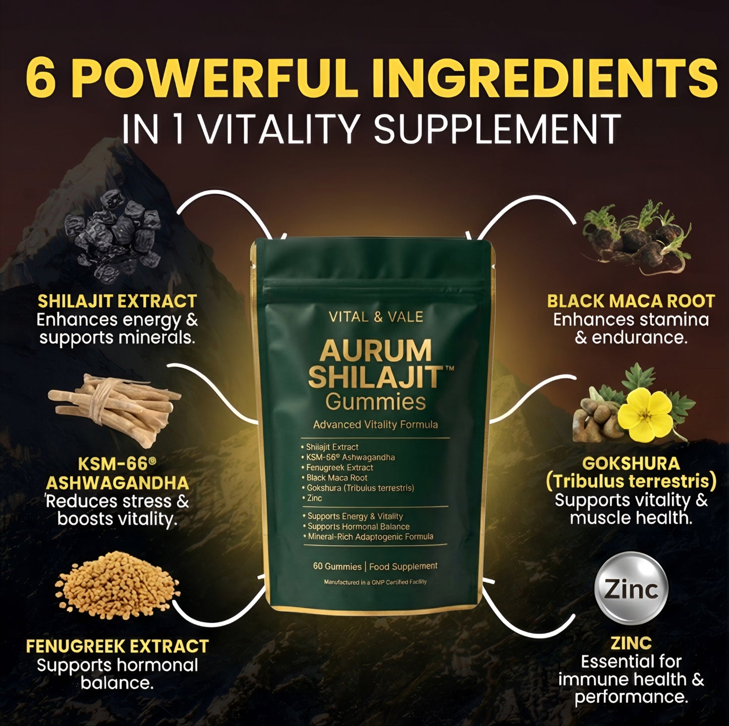 AURUM SHILAJIT™ Energy Gummies